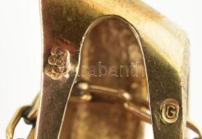 Arany (Au) 14K nyaklánc medállal, 0,05 ct gyémánttal, jelzett, h: 56 cm, bruttó: 4,95 g