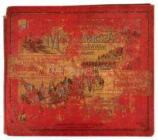 Az ezeréves Magyarország és a Milléniumi Kiállítás. II. kötet. Magyarország a Millennium idejében. (A kereskedelemügyi m. kir. minisztérium magas támogatása mellett, a m. kir. államvasutak kezdeményezésére és közreműködésével.) Az ezredéves kiállítási ünnepélyek, továbbá a főváros és az ország, valamint kiváló látványosságainak remek fényképgyűjteménye. Kiadja: Laurencic Gyula. Szerk.: Piványi Ernő és Timár Szaniszló a magyar és német, Fouquau Henrik a francia, Vidéky László az angol szöveget. [Magyar, német, angol és francia nyelven.] Bp., 1896. Kunossy Vilmos és Fia, 96 p. Kiadói aranyozott, festett egészvászon-kötés, kopott, gerincen kis hiány. Folio