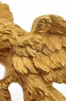 Arany (Au) 18K bross 0,1 ct gyémánttal, jelzés nélkül, 4,5×3,5 cm, bruttó: 18,8 g