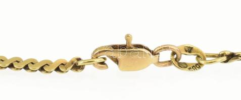 Arany (Au) 14K nyaklánc, jelzett, pótolt kapocs, h: 42 cm, nettó: 9,76 g
