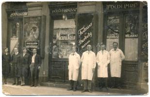 Budapest IX. Földi Imre fodrász és borbély terem, manikűr és hölgyfodrász. Ferenc körút 33., photo (Rb)