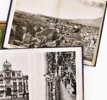 cca 1900-1920 3 db olasz leporelló (Ricordo di Venezia, Pompei, Milano), fekete-fehér képekkel, vegy...