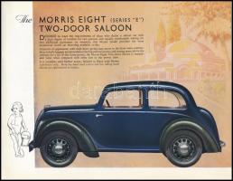 1946 The Morris Eight (Series "E"). Angol nyelvű, színes képekkel illusztrált ismertető pr...