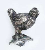 Ezüst (Ag) ékszeres doboz, jelzés nélkül (záron jelzéssel), letört fogóval, 15x11x10 cm, bruttó: 432...