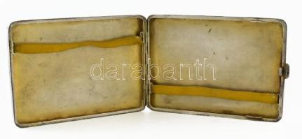 Ezüst (Ag) cigarettatárca, jelzéssel, 11x8 cm, bruttó: 144 g