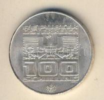 Ausztria 1976. 100Sch Ag "XII. téli olimpia - Innsbruck" tanúsítvánnyal T:2+ ph