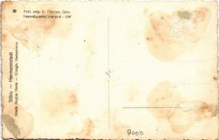 Nagyszeben, Hermannstadt, Sibiu; Mária királyné utca, autó, üzletek. Foto orig. E. Fischer 1940. / S...