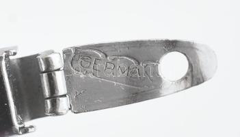 Aris női platina mechanikus óra 40 db gyémánttal, tok: 2,5×1,3 cm, sérült, 10,48 g