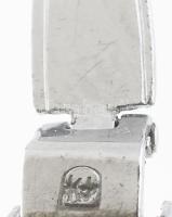 Aris női platina mechanikus óra 40 db gyémánttal, tok: 2,5×1,3 cm, sérült, 10,48 g