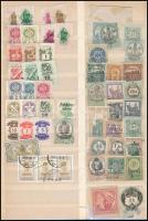 Okmánybélyegek + Honvéd segélybélyeg sor, A/4 berakólap 2 oldalán