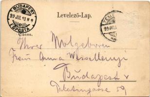 1899 (Vorläufer) Temesvár, Timisoara; Jenő herceg tér, Rukavina emlékmű. Kossak József fényképész ki...