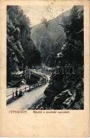 Petrozsény, Petroseni, Petrosani; részlet a Szurduki szorosból, híd. Herz Henrik kiadása 1909. Kohn R. felvétele / Pasul Surduc / mountain pass, gorge, bridge (EK)