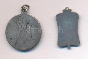 184?B 20kr Ag "V. Ferdinánd" medállá alakítva, egyik oldalán lecsiszolva és gravírozva, fü...