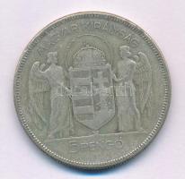 1930. 5P Ag "Horthy jobbra" T:F patina Adamo P8
