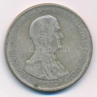 1930. 5P Ag "Horthy jobbra" T:F patina Adamo P8
