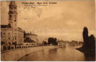 1923 Nagyvárad, Oradea; Körös part. Láng József kiadása / Cris riverside (fl)