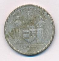 1930. 5P Ag "Horthy jobbra" T:VF patina, ph. Adamo P8