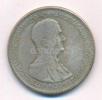 1930. 5P Ag "Horthy jobbra" T:VF patina Adamo P8