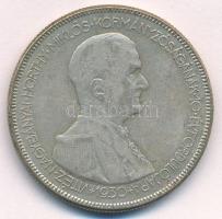 1930. 5P Ag "Horthy jobbra" T:VF patina Adamo P8