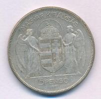 1930. 5P Ag "Horthy jobbra" T:VF patina Adamo P8