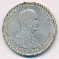 1930. 5P Ag "Horthy jobbra" T:VF patina Adamo P8