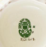 Zsolnay porcelán búzavirág mintás váza, kézzel festett, jelzett, hibátlan, m: 18 cm
