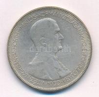 1930. 5P Ag "Horthy jobbra" T:VF patina Adamo P8