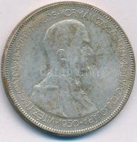 1930. 5P Ag "Horthy jobbra" T:VF patina Adamo P8