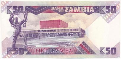 Zambia 1986-1988. 50K "37F 064058" T:AU hullámos papír Zambia 1986-1988. 50 Kwacha "3...