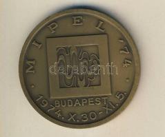 1974. "Nemzetközi Ipari és Elektronika Kiállítás-Budapest" nagyalakú Br emlékérem T:2