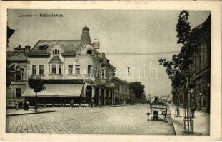 1915 Losonc, Lucenec; Rákóczi utca, Royal kávéház. Redlinger kiadása / cafe, street (EK)