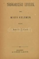 Mikes Kelemen: Törökországi levelek. Mikes Kelemen Művei II. kötet. Nemzeti Könyvtár XII. köt. Szerk.: Abafi Lajos. Bp.,1880.,Aigner Lajos,(Wilckens F. C. és Fia-ny.) Kiadói aranyozott egészvászon-kötés, kopott borítóval. az első 4 lap kijár, közte az elülső szennylap és a címlap is, az utolsó kijáró lapon szakadás.