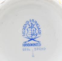 Herendi rózsamintás váza, kézzel festett, jelzéssel, hibátlan, d: 9,5 9,5 cm, m: 10 cm