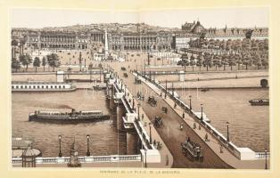 1889 Paris Exposition Universelle. A világkiállítás alkalmából kiadott litografált leporelló 24 képp...