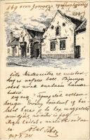 1927 Sopron, Szt. Mihály utcai ház. Röttig-Romwalter Nyomda rt. s: Autheried Hannibál Gizella (EK)