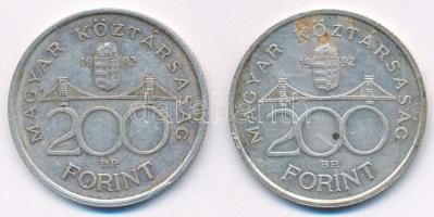 1992. 200Ft Ag "MNB" (2x) T:AU,XF ph., patina
Adamo F13