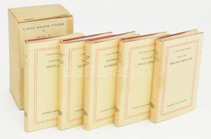 A múlt magyar tudósai, 5 kötet: Dömötör Tekla: Honti János; Karasszon Dénes: Hutyra Ferenc; Szabadváry Ferenc: Winkler Lajos; Balassa Iván: Jankó János; Tompa József: Simonyi Zsigmond. Bp., 1975, Akadémiai Kiadó. Kiadói egészvászon-kötés, kiadói papír védőborítóban, kiadói karton tékában.