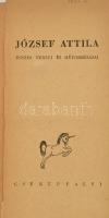 József Attila összes versei és műfordításai. Sajtó alá rendezte: Bálint György. Bp., é.n. (cca 1940), Cserépfalvi. Sérült papírkötésben, kijáró címlappal, a könyv végén (tartalomjegyzék) sérült, kijáró lapokkal, néhány lap hiánnyal. Biczó András által tervezett ex libris-szel (Dr. Csiky László).