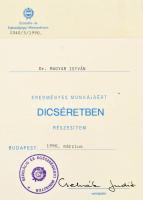 1985-1994 8 irat, közte 5 miniszteri aláírással (egészségügyi)