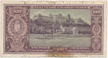1945. 100P "E 033 009156" "BÜNTETÉS" szónál "N" felett NINCS lemezhiba...