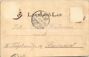 1900 Felsőbánya, Baia Sprie; Római katolikus templom, Fővölgyi részlet, városháza / church, valley, ...