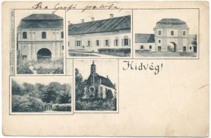 Hídvég, Haghig; Nemes kastély és kápolna. Verl. J. E. von Steegmüller Photograf / castle and chapel (szakadás / tear)