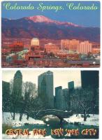 25 db MODERN különböző méretű külföldi város képeslap: Amerika, Kanada / 25 modern town-view postcar...