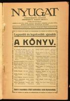 1909-1919-1926 Nyugat 4 száma, közte 1919. 1. sz. és 9-10. számok is. Változó állapotban, közte egy ...