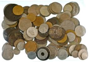 Vegyes, magyar és külföldi érmetétel mintegy ~500g súlyban T:vegyes Mixed, Hungarian and foreign coin lot (~500g) C:mixed