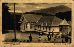 1944 Oláhszentgyörgy, Sangeorgiul Roman, Sangeorz-Bai; hideg és meleg fürdő / spa (EK)