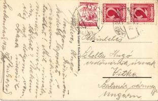 1927 Lakompak, Lackenbach; Sägewerk, Eszterházy Schloss Eingang / fűrésztelep, kastély bejárata / sa...