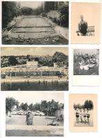 7 db MODERN magyar fürdőzők képeslap + 33 db fürdőzők fotó / 7 modern Hungarian spa and bath, bather...