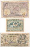 Románia 1920. 5L + 1945. 100L + 1947. 100L T:F,VG Romania 1920. 5 Lei + 1945. 100 Lei + 1947. 100 Lei C:F,VG