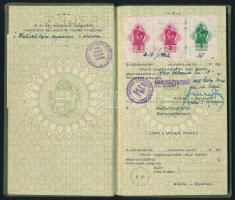 1937 Balassagyarmat, a Magyar Királyság által bányamérnök és családja számára kiállított fényképes ú...